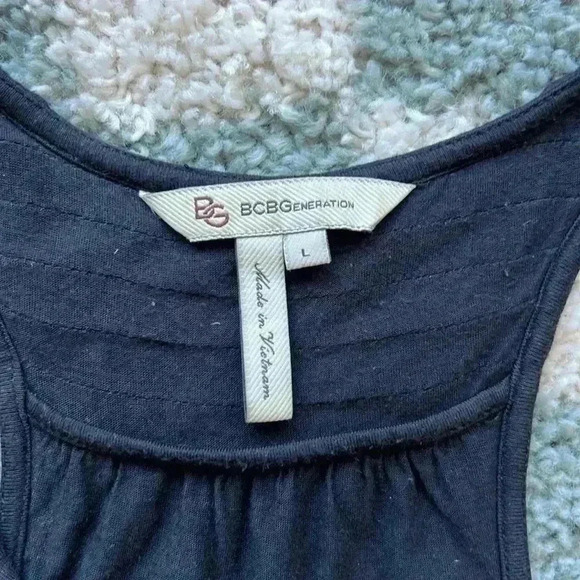 BCBG Generation Black Tank - size L - Picture 3 of 4